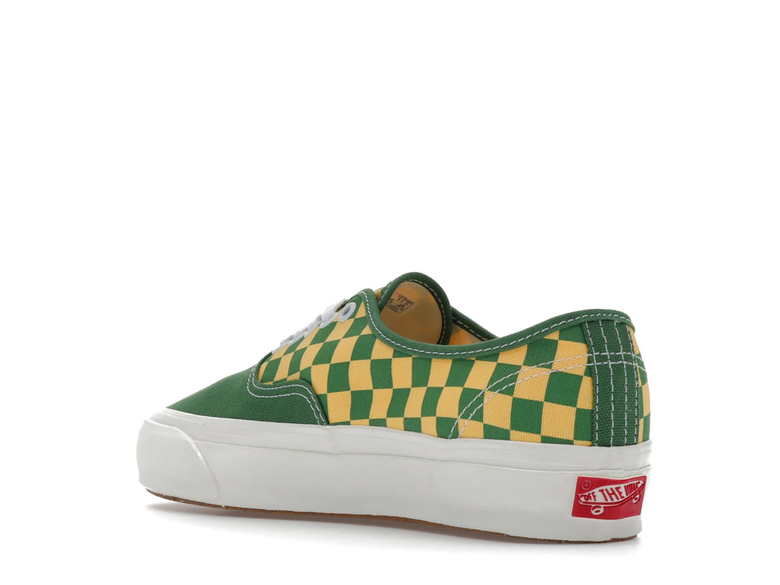 Vans Premium Authentic Fairway Green Yellow Checkerboard - vue secondaire B