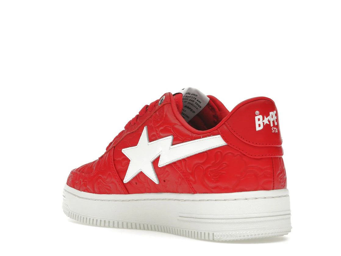 A Bathing Ape Bape Sta Low #3 Line Camo Red - vue secondaire B