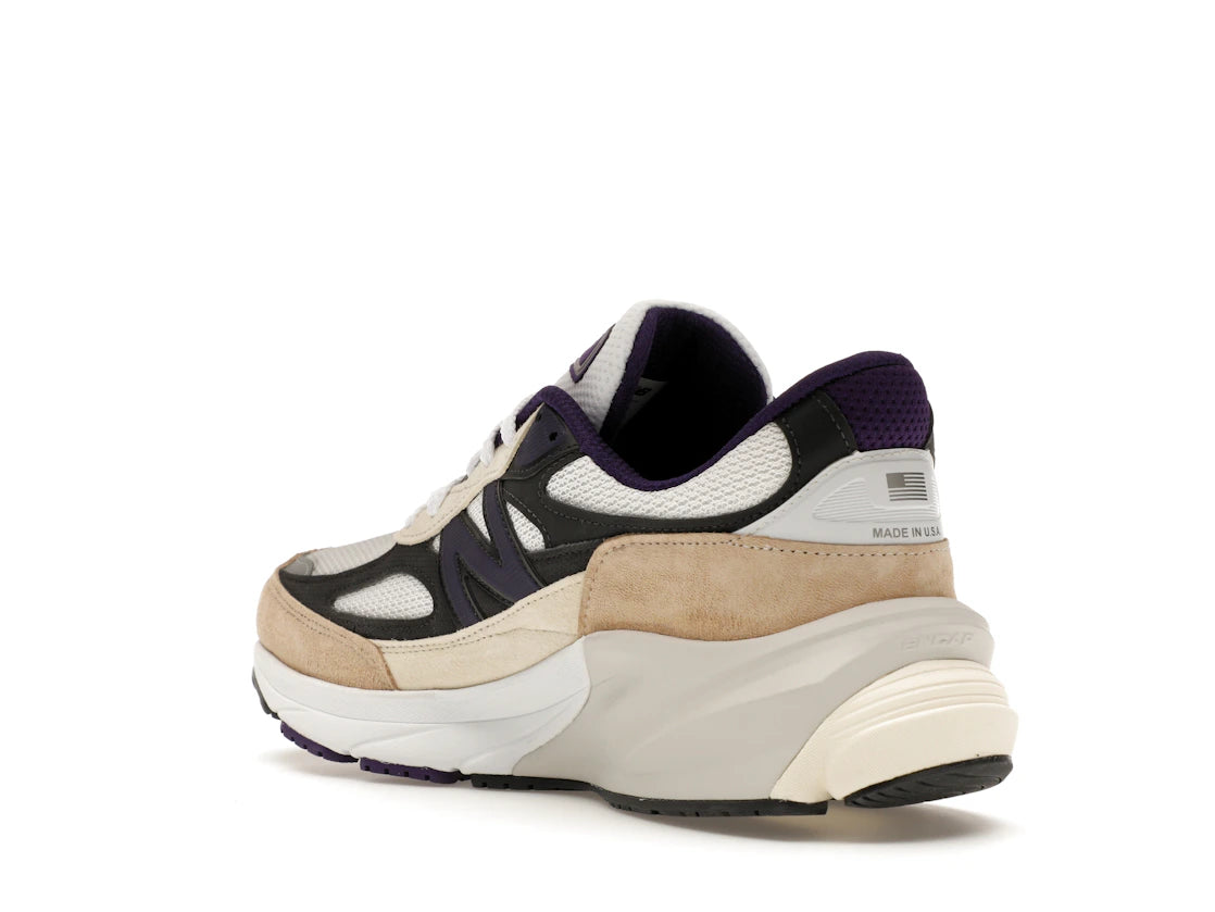 New Balance 990v6 MiUSA Teddy Santis White Black Plum - vue secondaire B