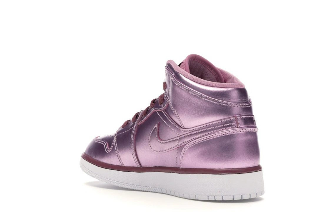 Jordan 1 Mid Pink Rise (GS) - vue secondaire B