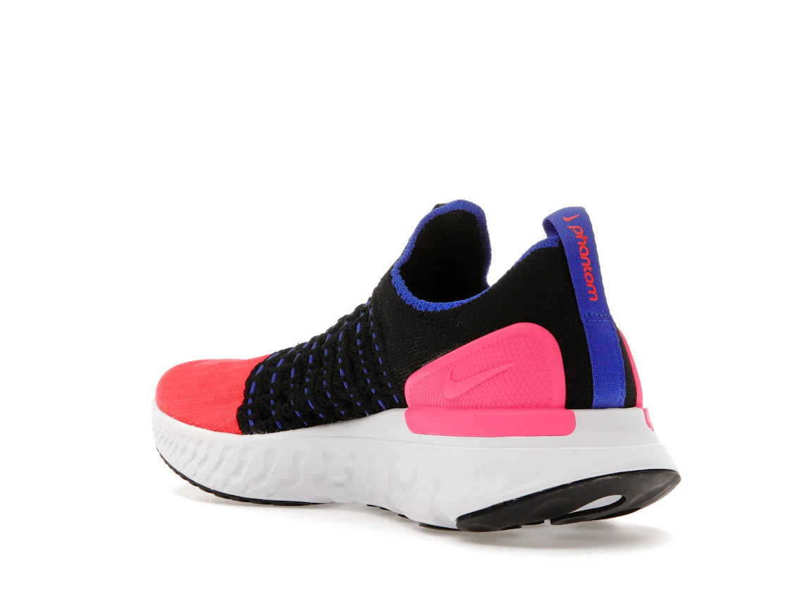 Nike React Phantom Run Flyknit 2 Black Hyper Pink (Women's) - vue secondaire B
