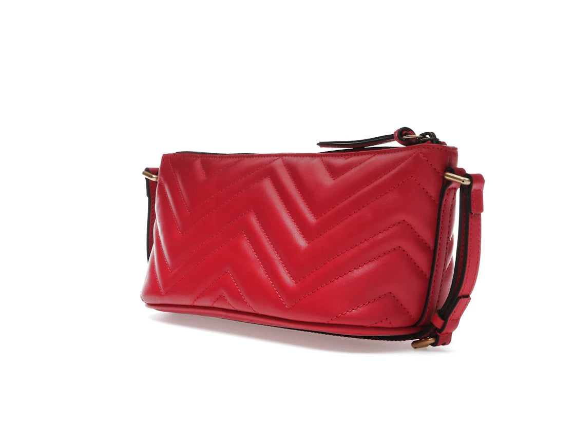 Gucci Marmont GG Small Shoulder Bag Red - vue secondaire B