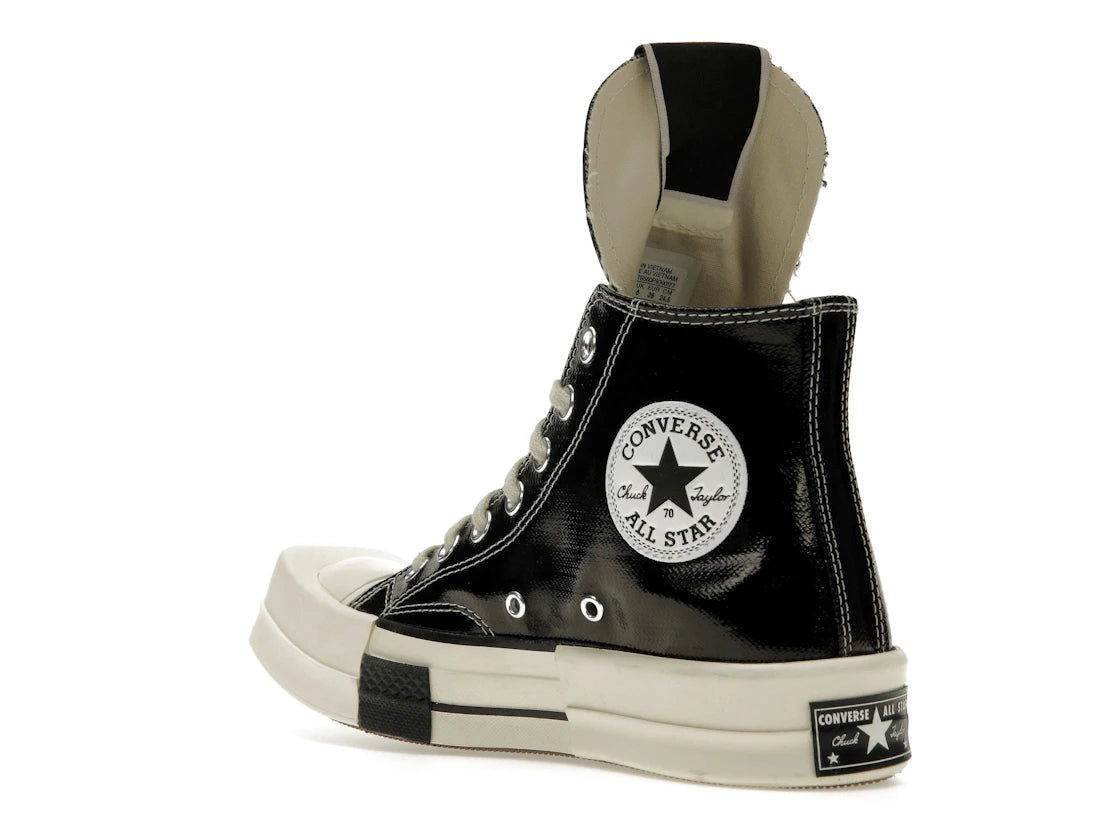 Converse TURBODRK Chuck Taylor All Star 70 Hi Rick Owens DRKSHDW Black Lacquered Denim - vue secondaire B