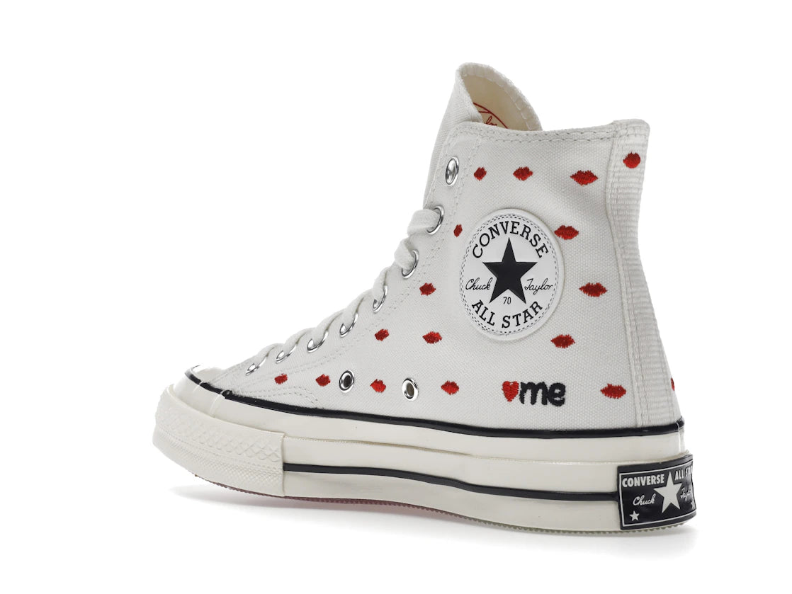 Converse Chuck Taylor All Star 70 Hi Embroidered Lips Vintage White - vue secondaire B