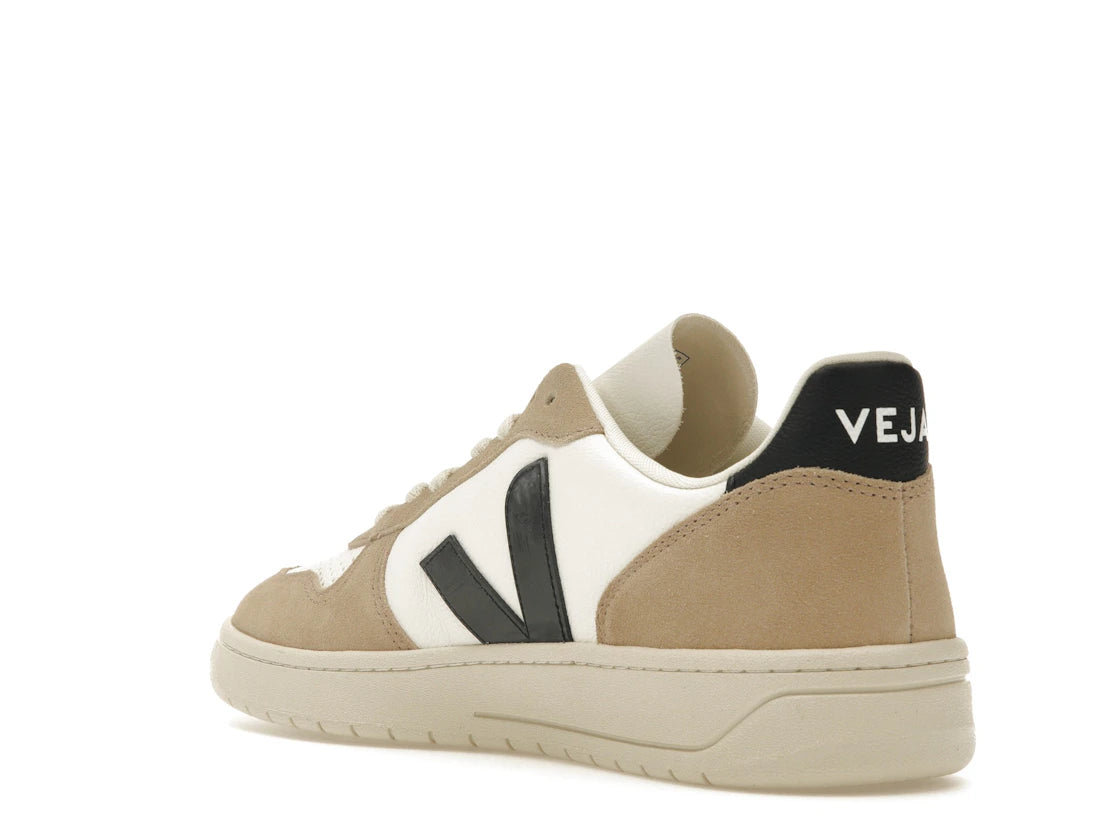 Veja V-10 Chromefree Leather White Black Sahara - vue secondaire B