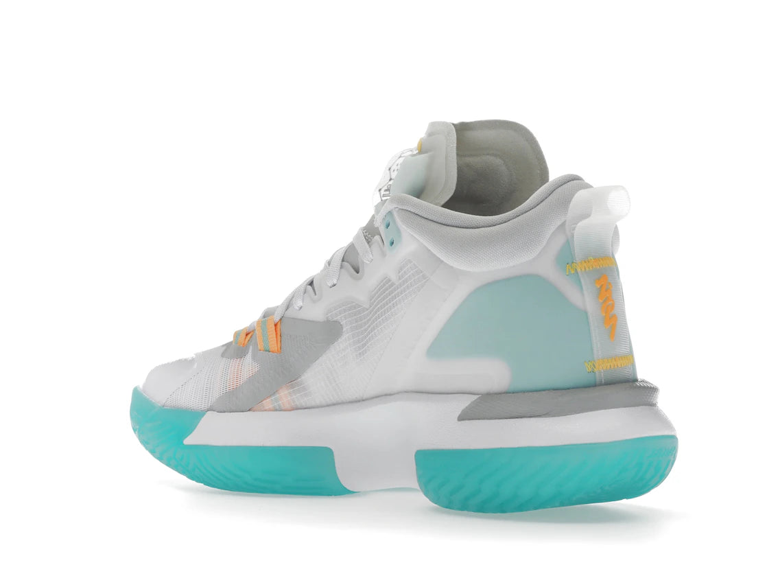 Jordan Zion 1 White Dynamic Turquoise - vue secondaire B