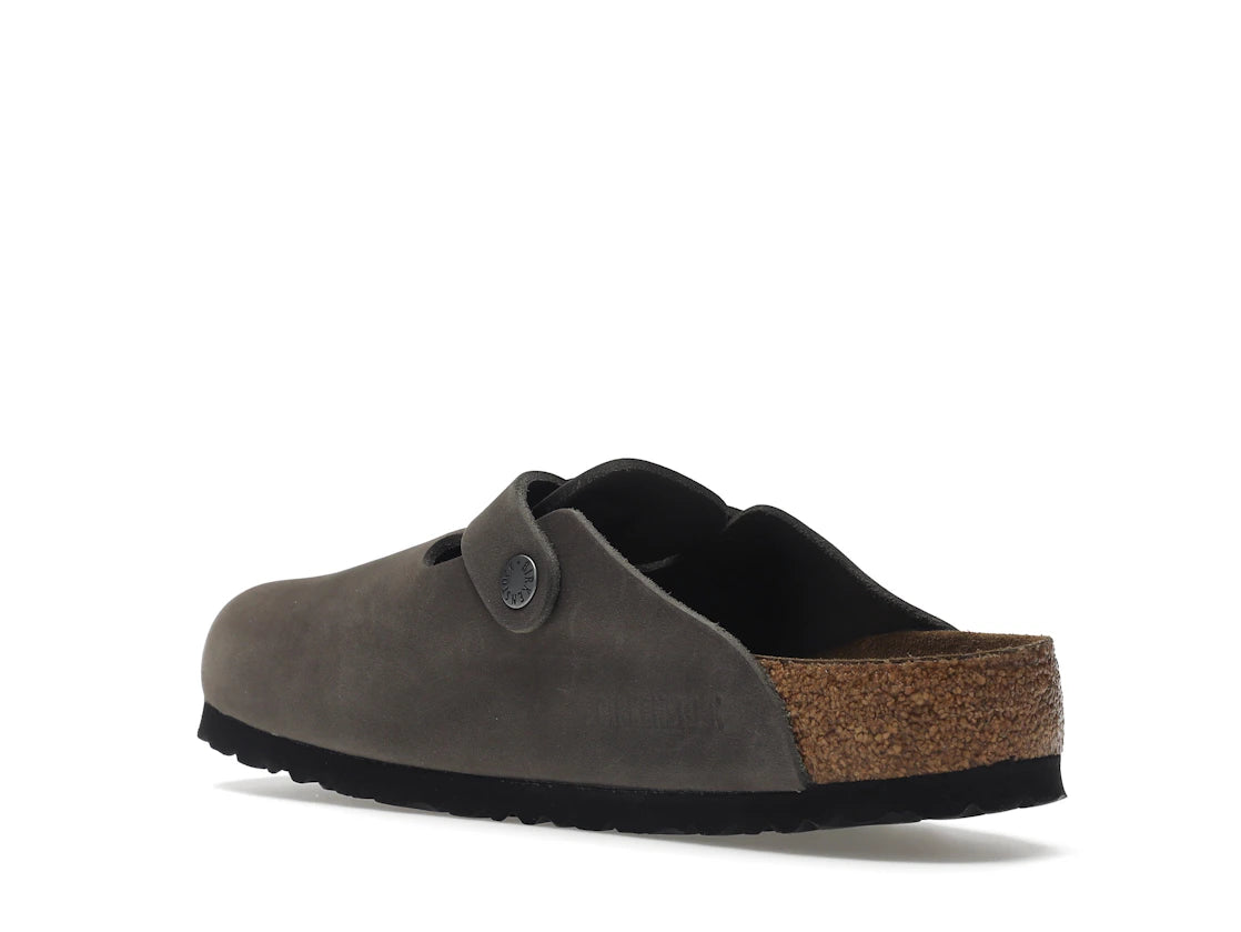 Birkenstock Boston Soft Footbed Oiled Leather Iron Grey - vue secondaire B