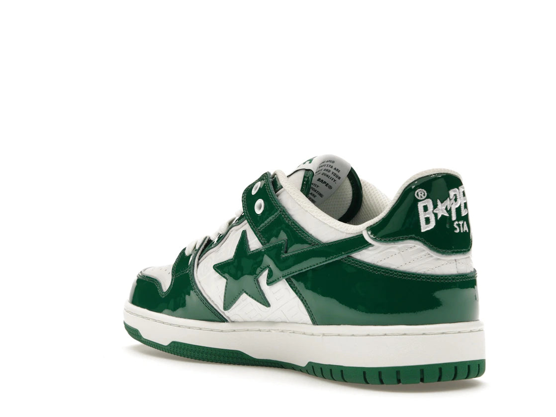 A Bathing Ape Bape SK8 Sta Green White Patent - vue secondaire B