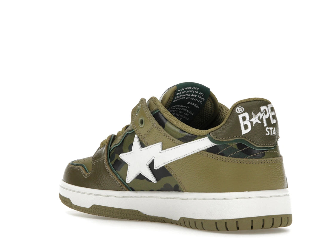 A Bathing Ape Sk8 Sta Olive Drab Green Camo - vue secondaire B