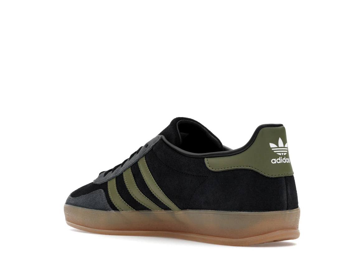 adidas Gazelle Indoor Black Focus Olive Carbon - vue secondaire B