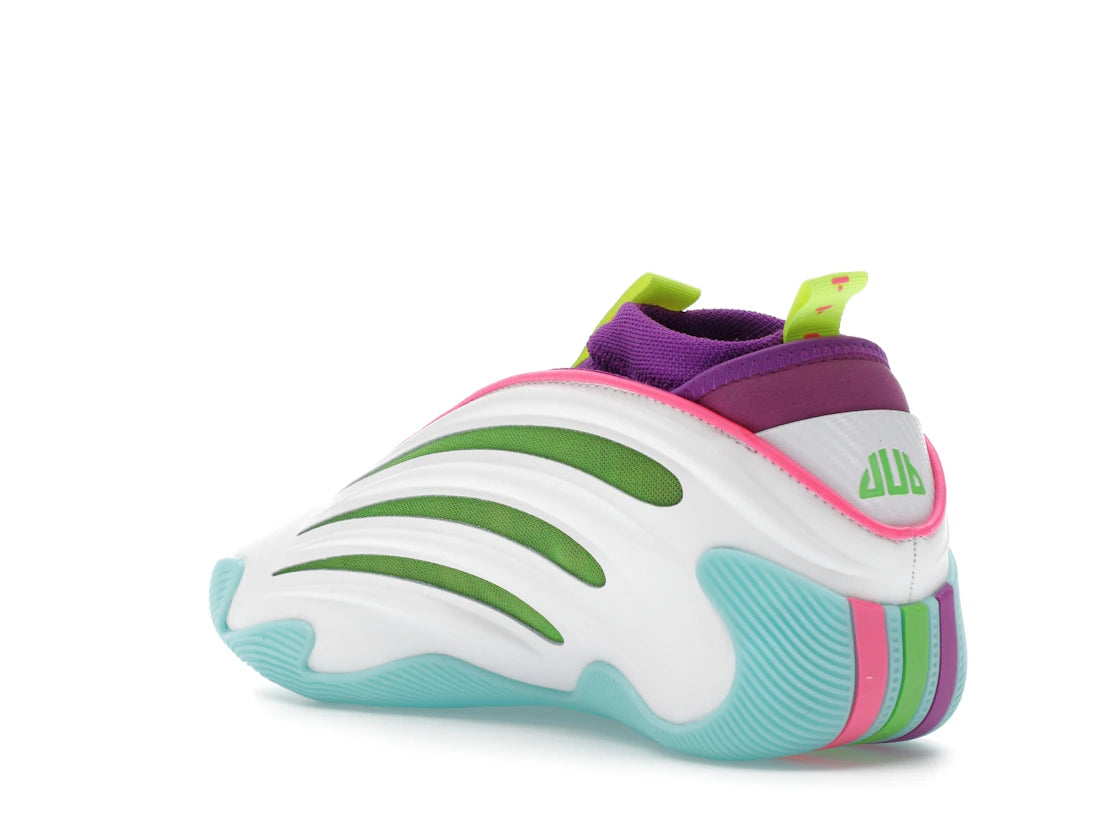adidas Harden Vol. 9 Jalen Williams White Lucid Lime Pink - vue secondaire B