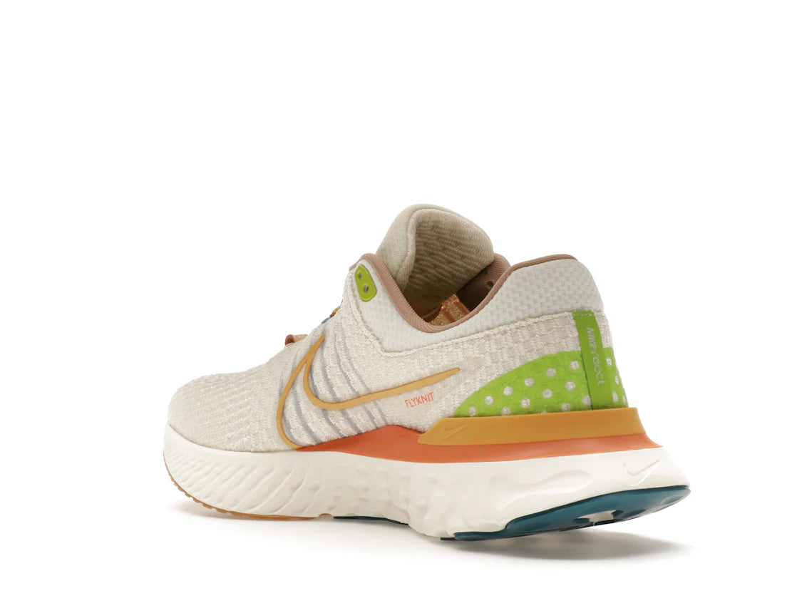 Nike React Infinity Run 3 Flyknit Sun Club Sail Hot Curry - vue secondaire B