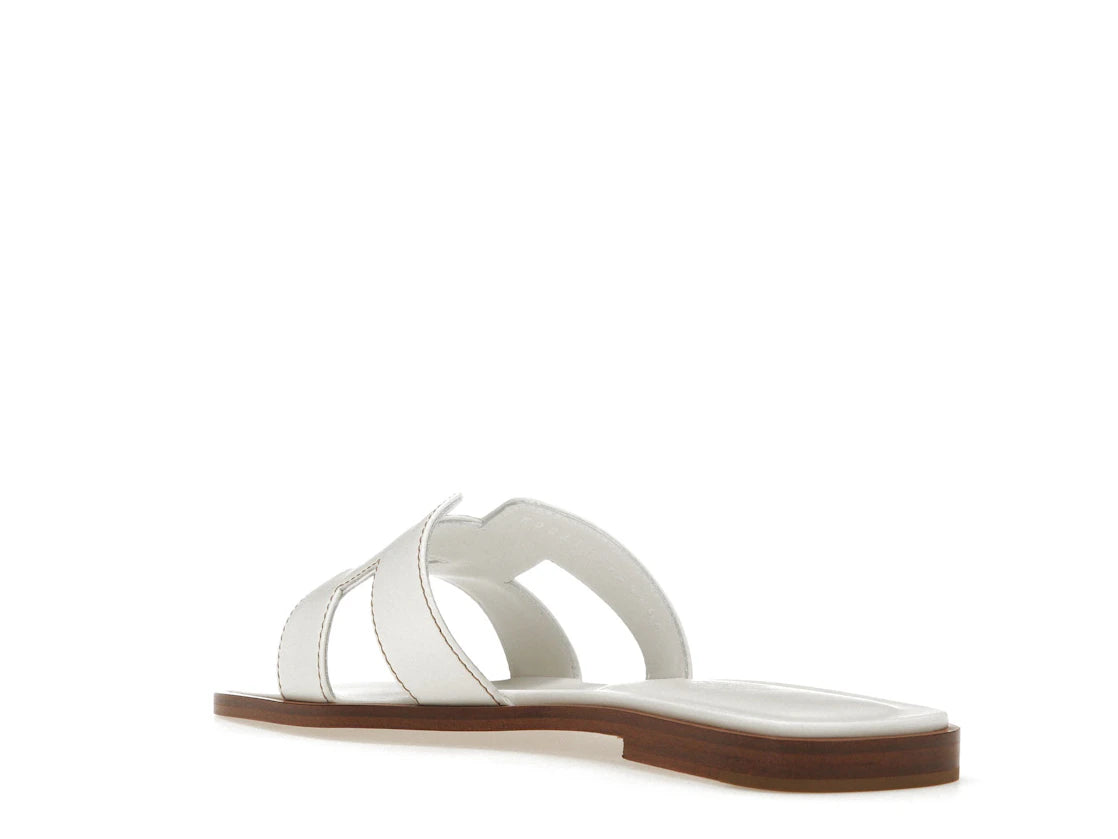 Hermes Oran Sandal Blanc Box Calfskin Leather - vue secondaire B