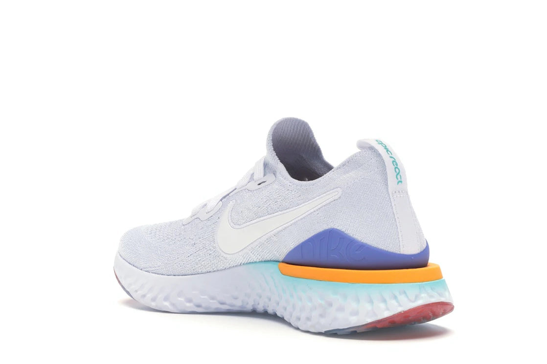 Nike Epic React Flyknit 2 White Hyper Jade Ember Glow (Women's) - vue secondaire B