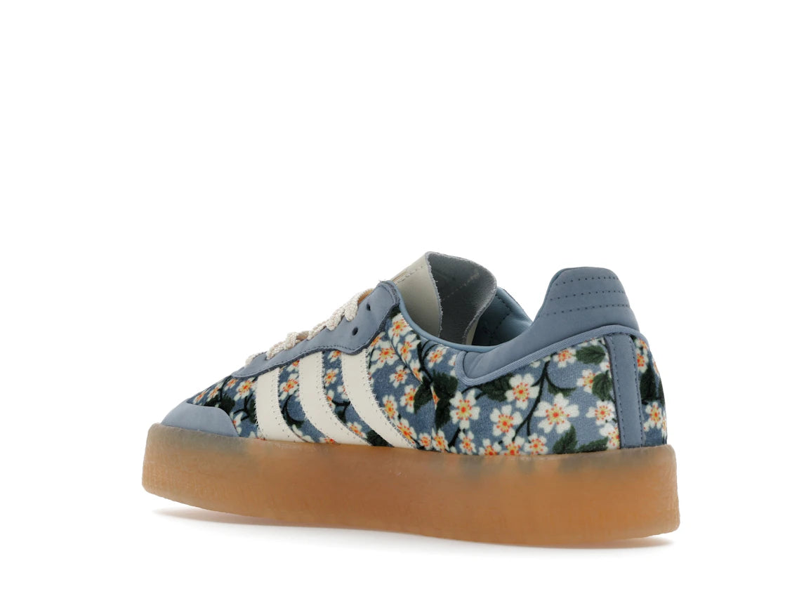 adidas Sambae Liberty London Floral Embroidery Blue Cream White (Women's) - vue secondaire B
