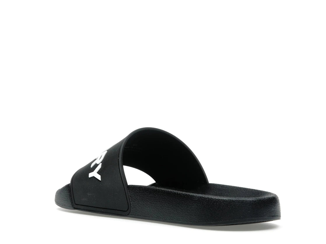 Burberry Logo Slides Black Optic White - vue secondaire B