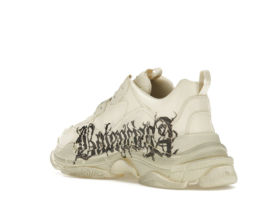 Balenciaga Triple S DIY Metal White Red - vue secondaire B