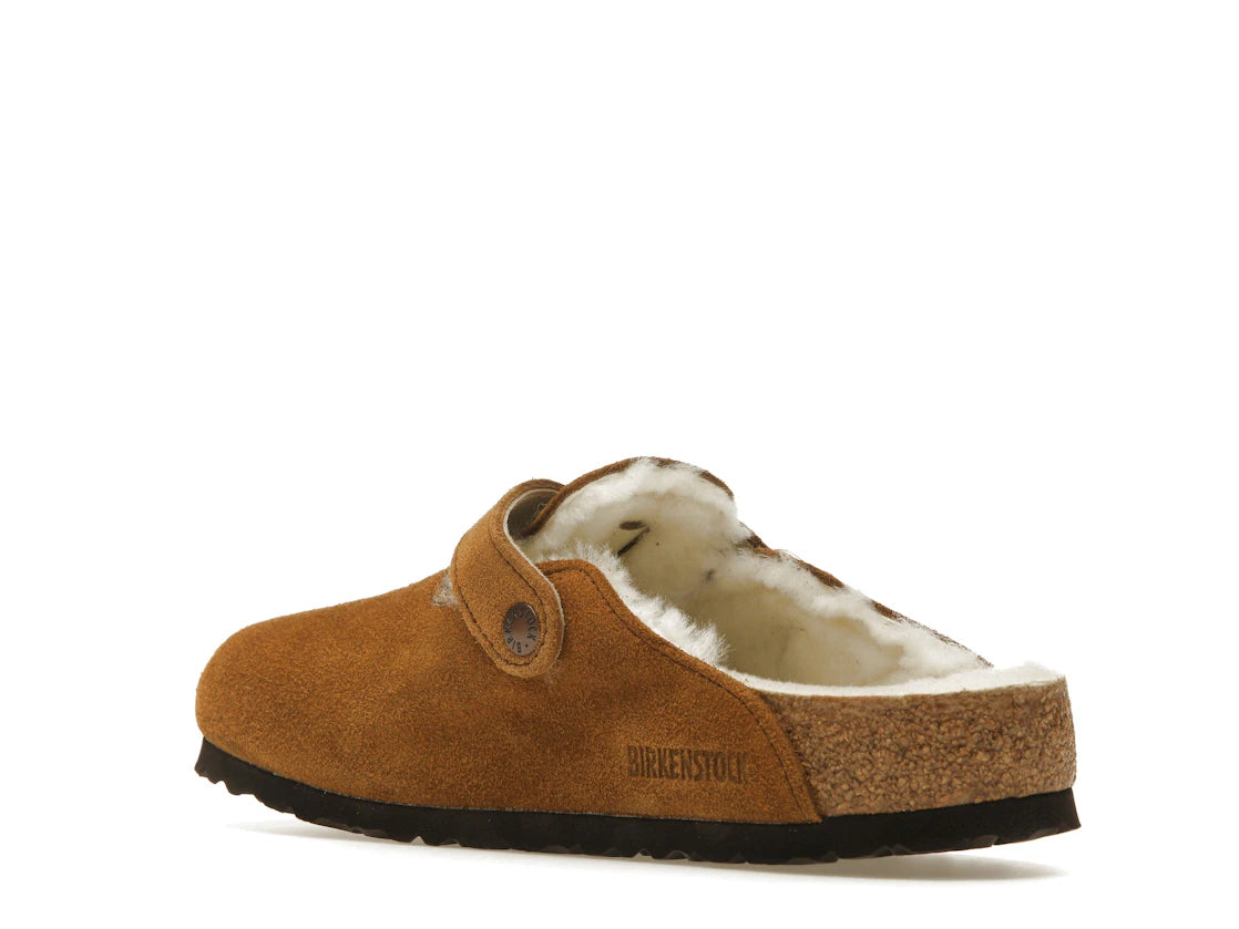 Birkenstock Boston Shearling Suede Leather Mink - vue secondaire B