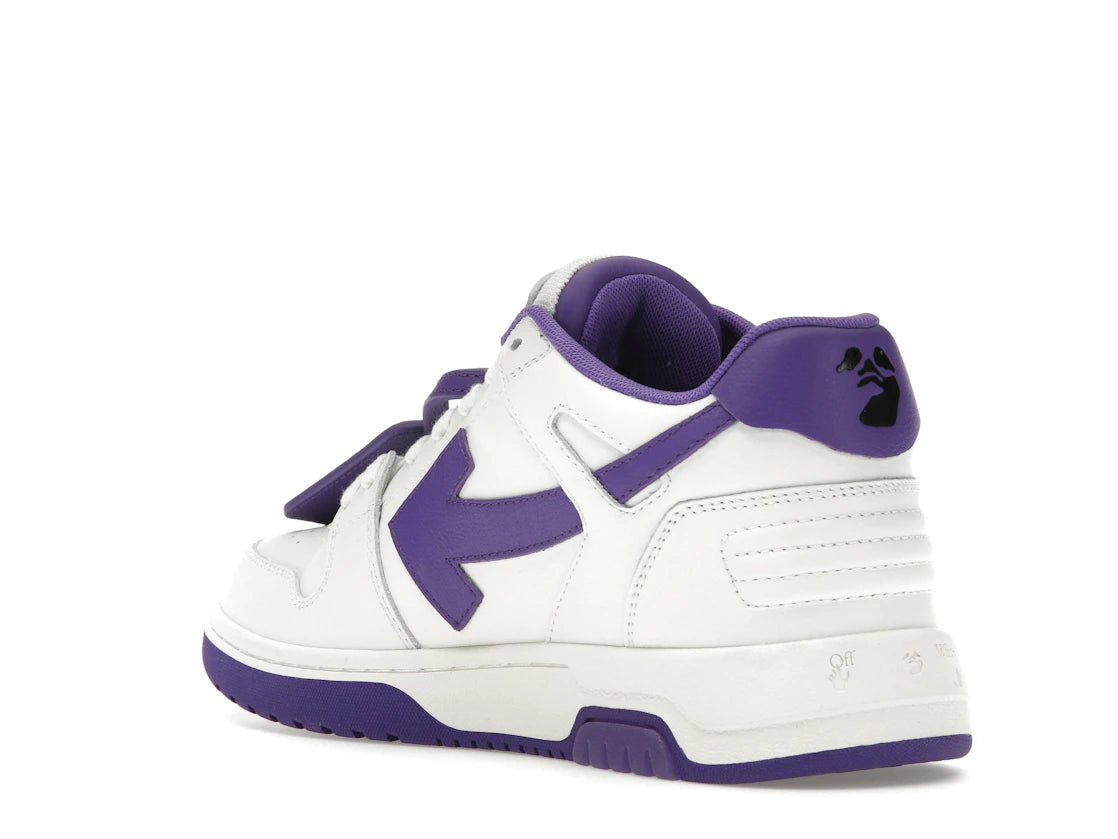 OFF-WHITE Out Of Office OOO Low Tops White Purple - vue secondaire B