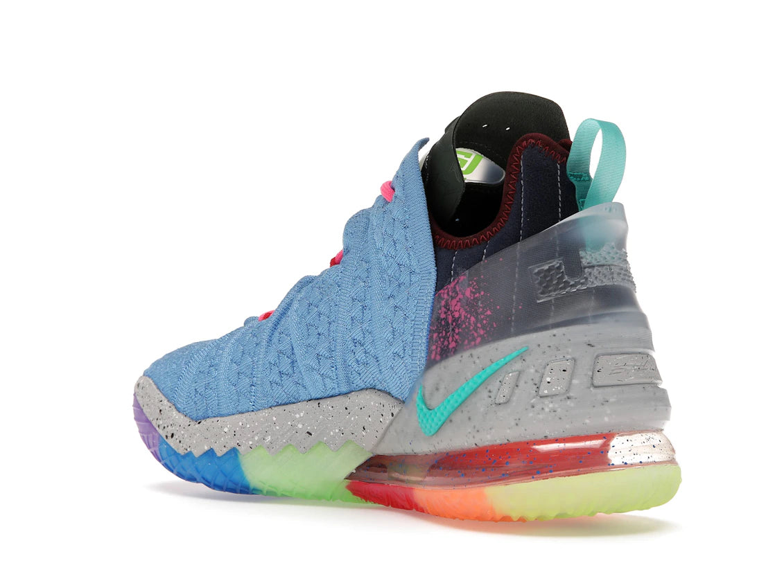 Nike LeBron 18 Best of 1-9 Light Blue - vue secondaire B