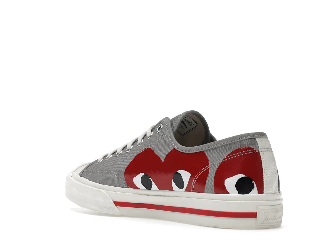 Converse Jack Purcell Comme des Garcons PLAY Grey Red - vue secondaire B