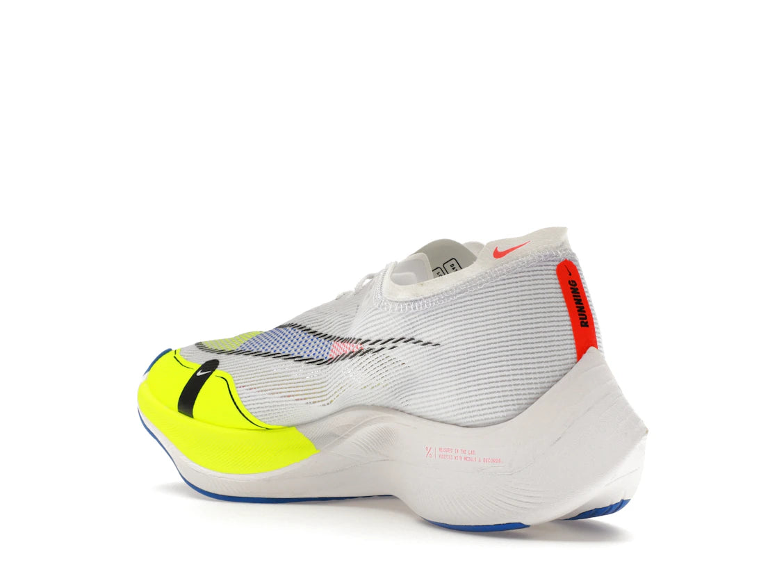 Nike ZoomX Vaporfly Next% 2 White Volt Racer Blue - vue secondaire B