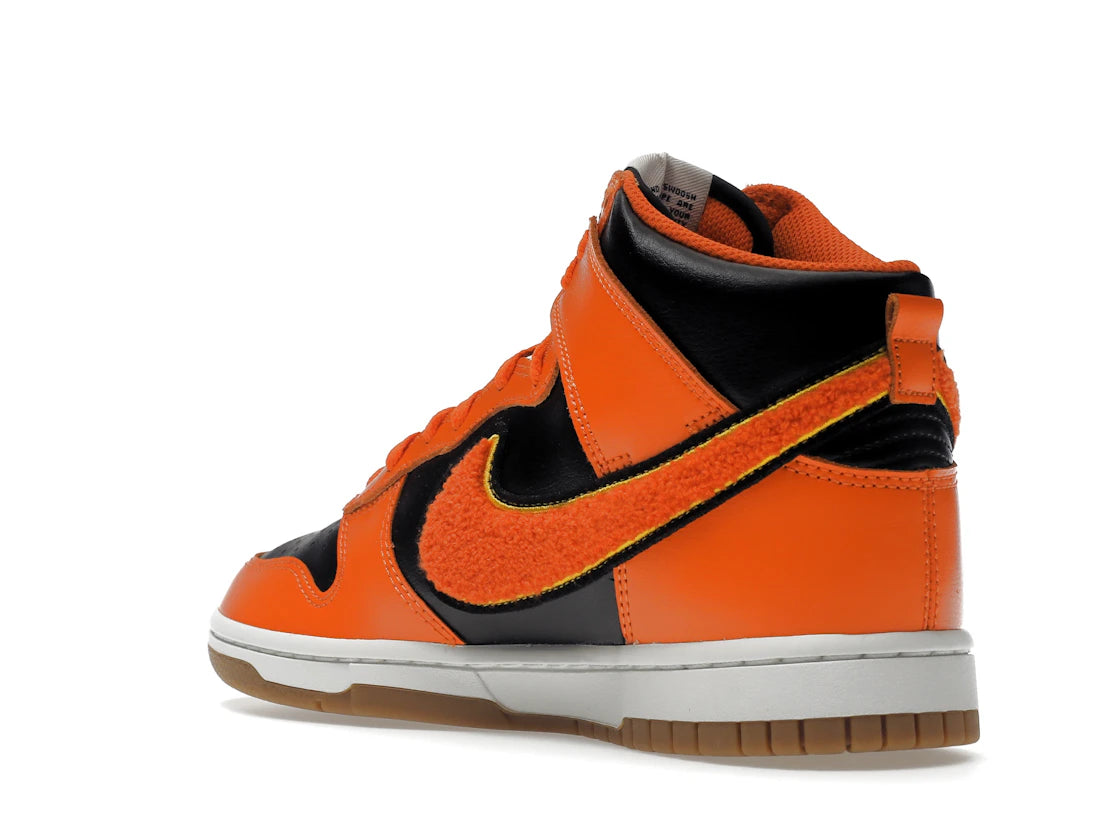 Nike Dunk High Retro Chenille Swoosh Safety Orange - vue secondaire B