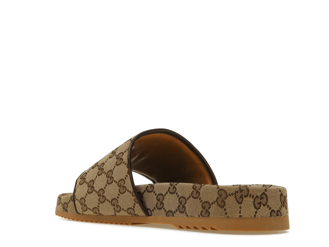 Gucci GG Slide Beige Canvas - vue secondaire B