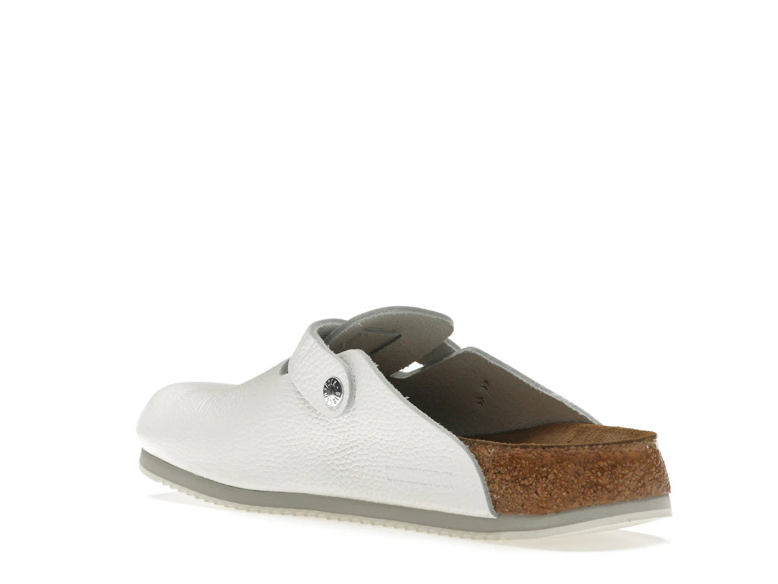 Birkenstock Boston Super Grip Leather White - vue secondaire B