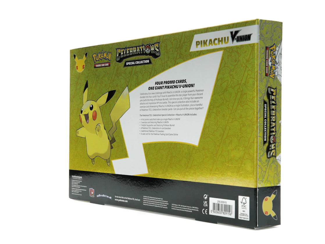 Pokémon TCG 25th Anniversary Celebrations Pikachu V Union Special Collection Box - vue secondaire B