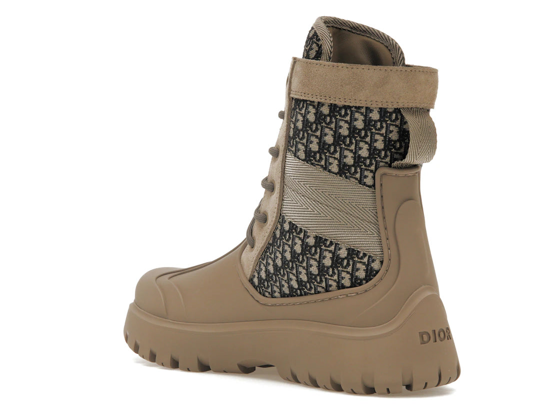 Dior Garden Lace Up Ankle Boots Brown Rubber - vue secondaire B