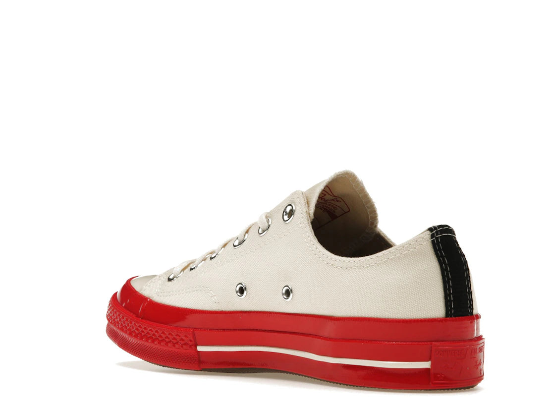 Converse Chuck Taylor All Star 70 Ox Comme des Garcons PLAY Egret Red Midsole - vue secondaire B