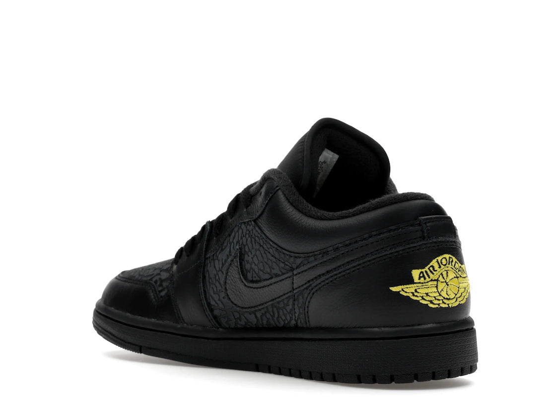 Jordan 1 Low Black Elephant Print - vue secondaire B