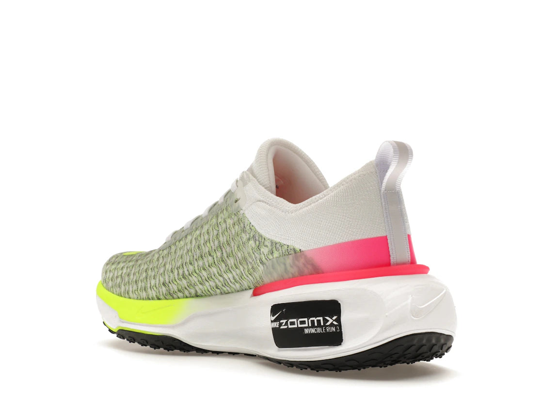 Nike ZoomX Invincible Run 3 White Volt Hyper Pink - vue secondaire B