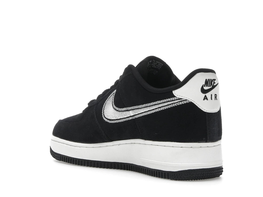 Nike Air Force 1 Low '07 LV8 Black Sail Embroidered Swoosh - vue secondaire B