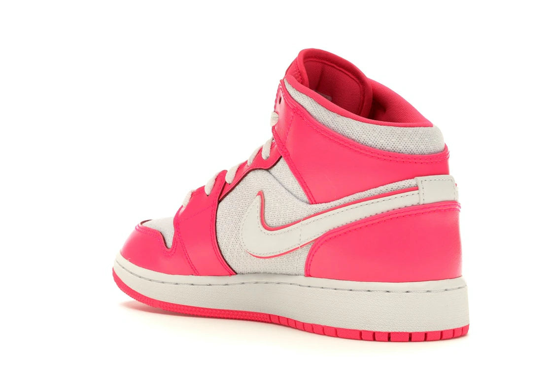 Jordan 1 Mid Hyper Pink White (GS) - vue secondaire B