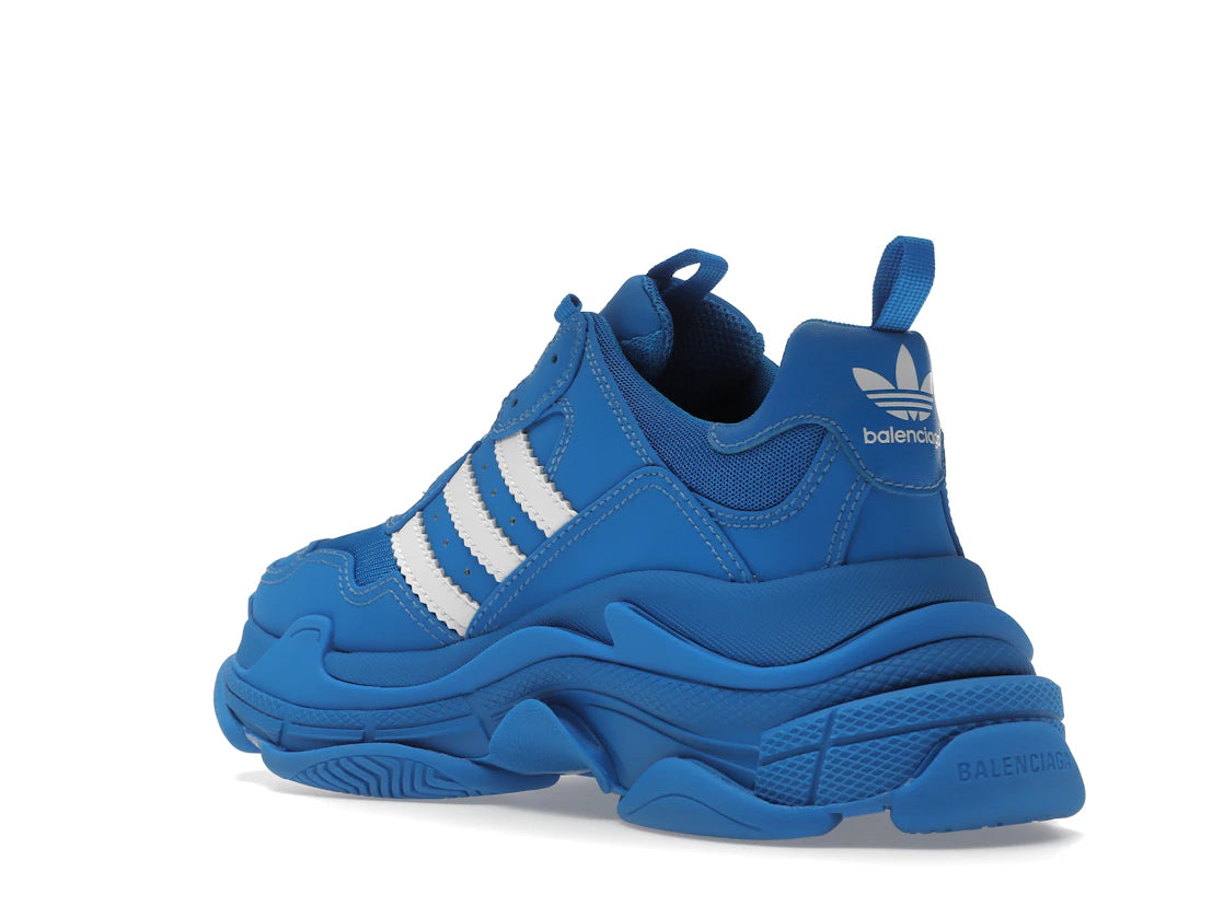 Balenciaga Triple S adidas Blue White - vue secondaire B
