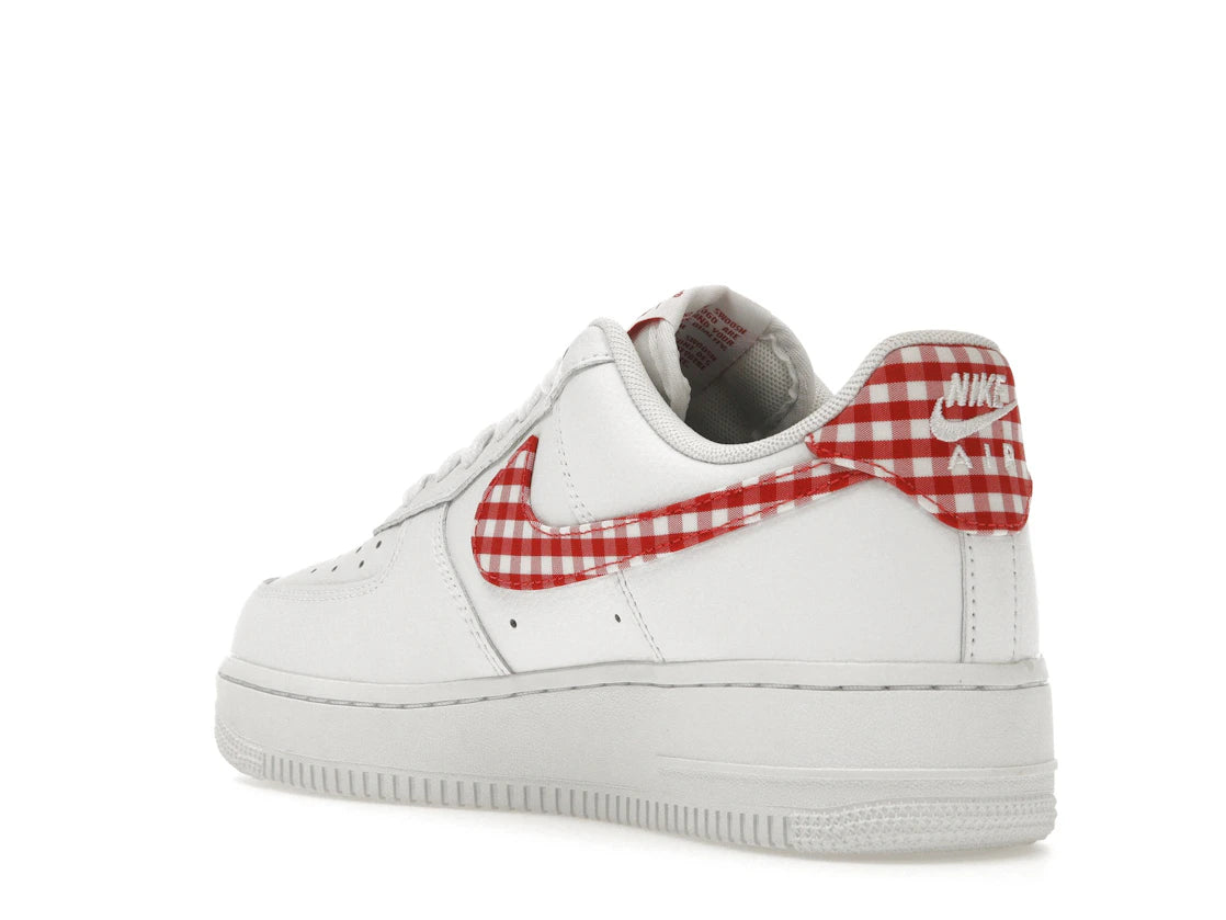 Nike Air Force 1 Low '07 Essential White Mystic Red Gingham (Women's) - vue secondaire B