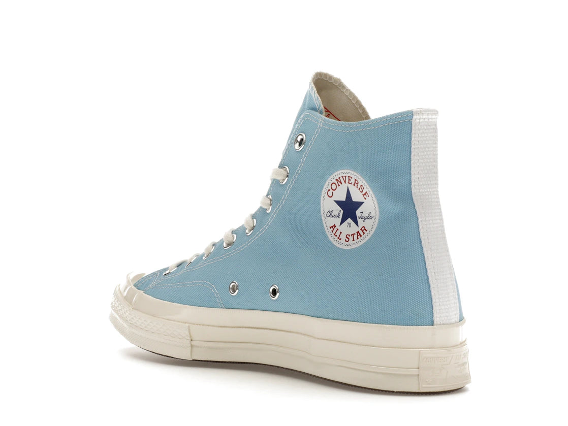Converse Chuck Taylor All Star 70 Hi Comme des Garcons PLAY Bright Blue - vue secondaire B