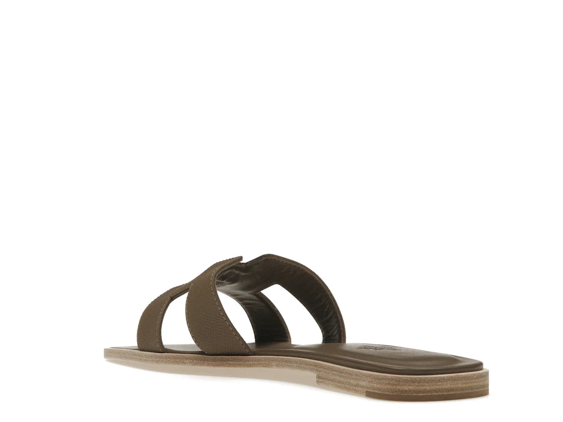 Hermes Oran Sandal Etoupe Epsom Leather - vue secondaire B