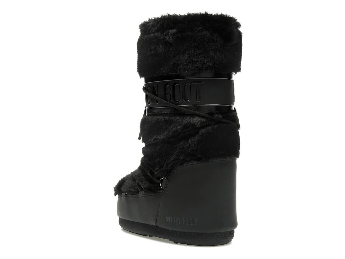 Moon Boot Icon Faux-Fur Boot Black - vue secondaire B