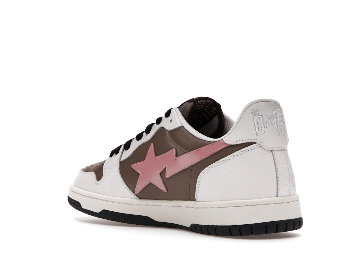 A Bathing Ape Bape Court Sta Brown Pink - vue secondaire B