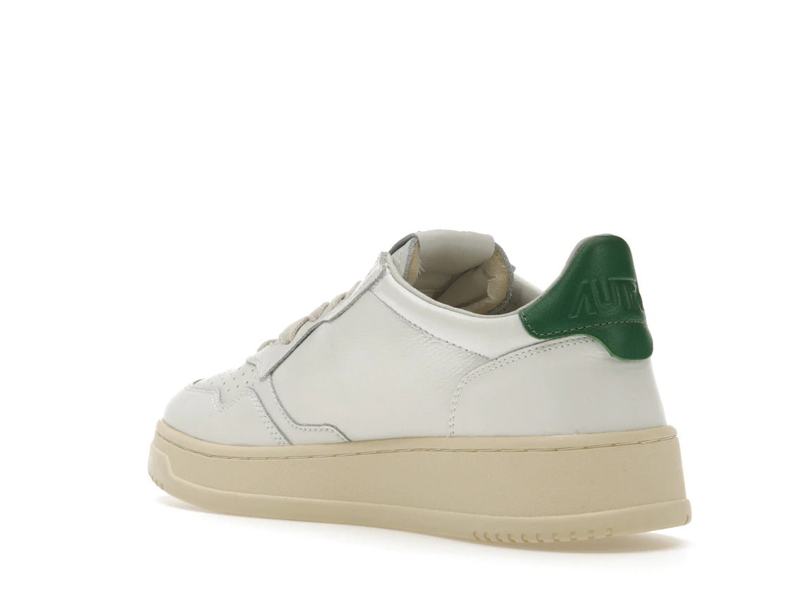 Autry Medalist Leather Low White Green - vue secondaire B