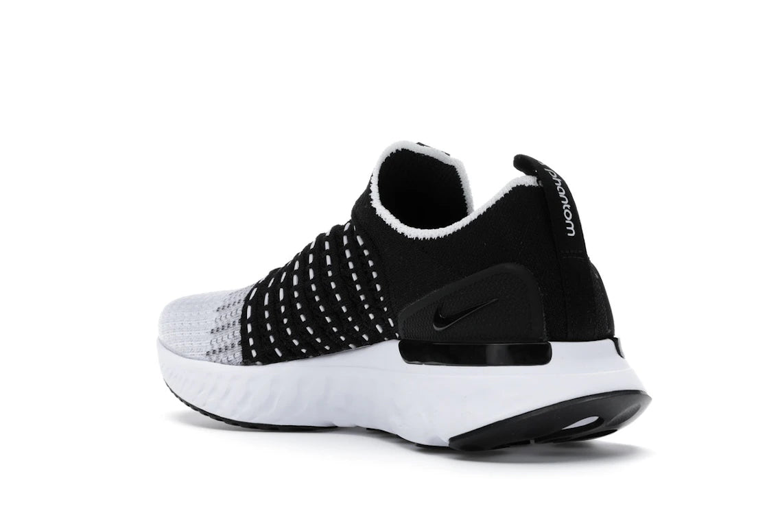 Nike React Phantom Run Flyknit 2 Black White (Women's) - vue secondaire B