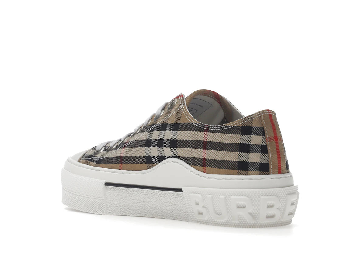 Burberry Vintage Check Cotton Sneakers Archive Beige White (Women's) - vue secondaire B