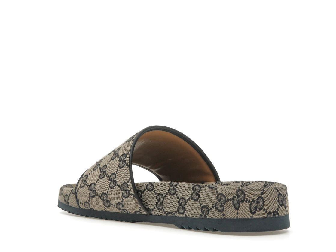 Gucci GG Slide Sandal Beige Blue Monogram - vue secondaire B