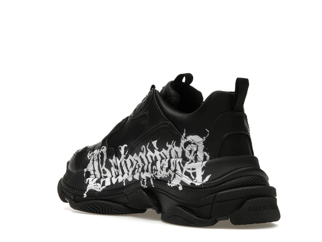 Balenciaga Triple S DIY Metal Artwork Black - vue secondaire B