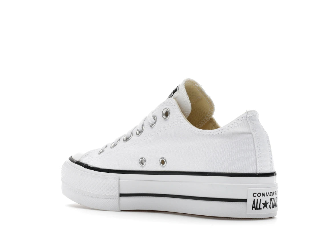 Converse Chuck Taylor All Star Lift Platform Low White Black (Women's) - vue secondaire B