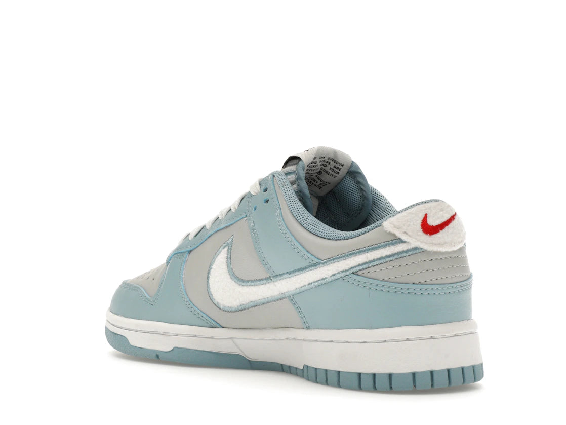 Nike Dunk Low Retro Fleece Swoosh Worn Blue - vue secondaire B