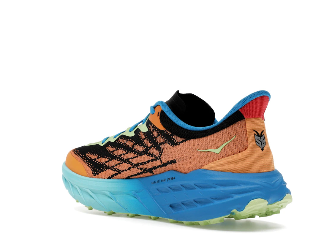 Hoka One One Speedgoat 5 Solar Flare Diva Blue - vue secondaire B